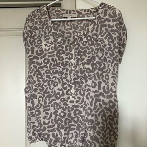 Loft leopard print blouse